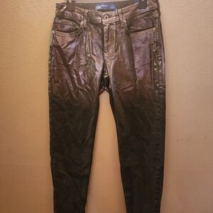 Karl Lagerfeld Metallic Black Skinny Jeans